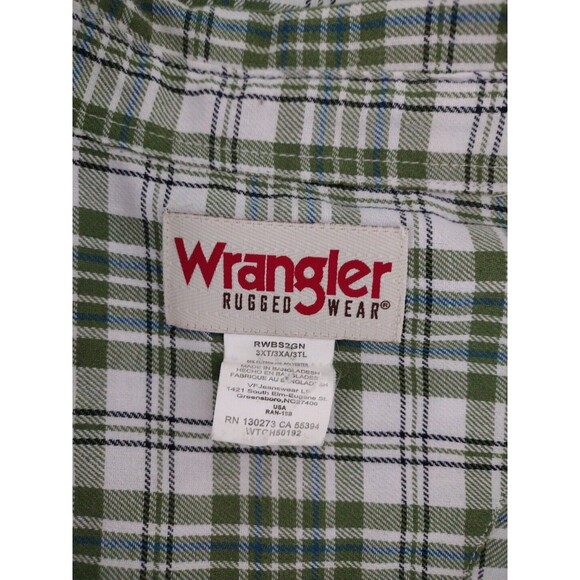 Wrangler Rugged Wear short sleeve button down check shirt 3XT‎ - Picture 9 of 9